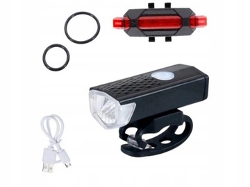 Lampki rowerowe przód tył USB lampka rower