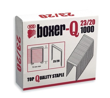 Zszywki ICO Boxer 23/20 1000szt ocynkowane