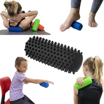 Wałek roller do masażu i rehabilitacji 15 cm czarny