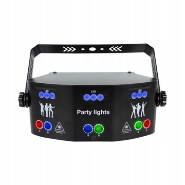 Лазерный свет для сцены мощностью 15 Вт, 11 каналов DMX