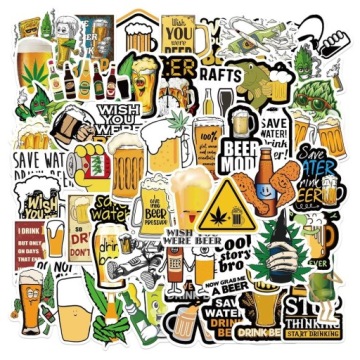 НАКЛЕЙКИ НА ВЕЛОСИПЕДЧЕМОДАН НОУТБУК MIX BEER 50 шт.