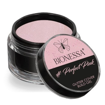 ŻEL do PRZEDŁUŻANIA paznokci z TIXOTROPIĄ, SAMOPOZIOMUJĄCY z BROKATEM 15ml