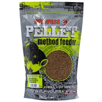 Pellet 2 mm Method Feeder WANILIA KUKURYDZA KONOPIE 700 g Profess