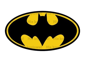 Naprasowanka Batman Logo Naklejka na Ubrania Termo Nadruki na koszulki DTF