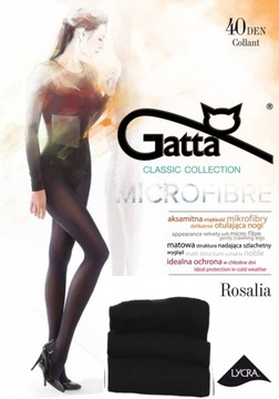 Rajstopy Gatta Rosalia 40 den mikrofibra nero- 3