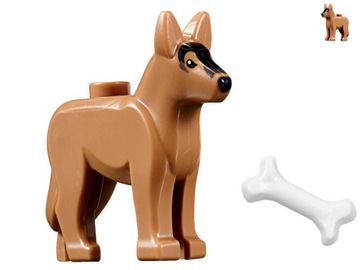 LEGO Zwierzęta - Pies Owczarek + kość