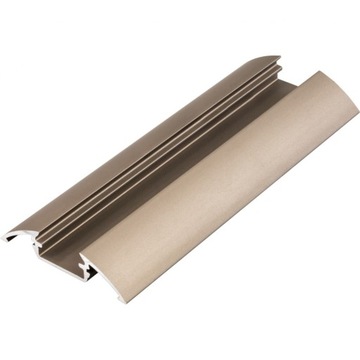 PROFIL półokrągły taśma ALU-LED P4 anod INOX 1m
