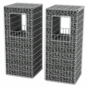 Габионные корзины-колонны - цветочные горшки, 2 шт., 50х50х120 см.