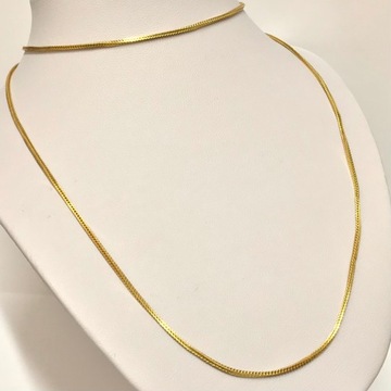 Złoty ŁAŃCUSZEK naszyjnik 18K cudny LISI OGON 70cm