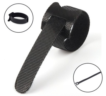 Rzep do Wędki Opaska do Spinania 20cm x1 MOCNY RZEP Czarny 1szt