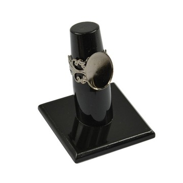 10 шт., пустые основы для колец, принадлежности для изготовления ювелирных изделий, черные