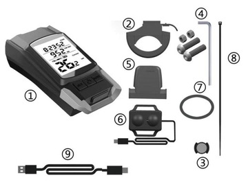 Лампа велосипедный компьютер беспроводной звуковой сигнал 3в1
