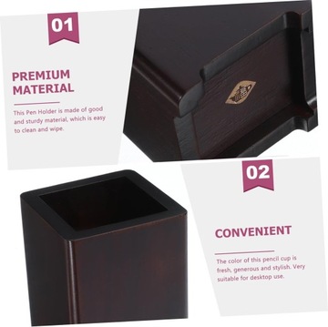 Удобный держатель для ручек из черного ореха Держатель для ручек большой емкости