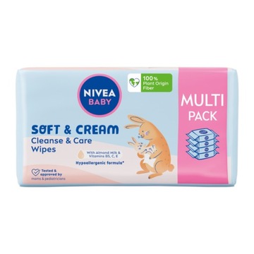 Nivea Baby Soft&Cream chusteczki dla dzieci 4x57 szt.
