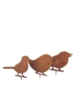 Красивый набор украшений в виде птиц, садовый цветочный горшок, украшение для террасы, забора, 3 шт., винт