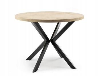 Stół okrągły M6 120/200 LOFT nogi metal rozkładany