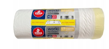 WORKI NA ŚMIECI Z TAŚMĄ 35L 45 szt. Zosia Samosia