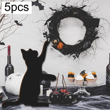 5x Drewniane Koty Wycinanki Puste Drewniane Plastry do Rysowania DIY Rzemiosło Dekoracja Imprezy