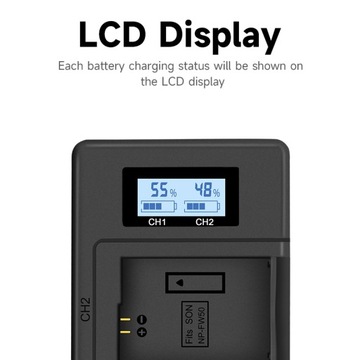 2 szt. 2250 mAh NPFW50 NP-FW50 NP FW50 Bateria do aparatu z ładowarką