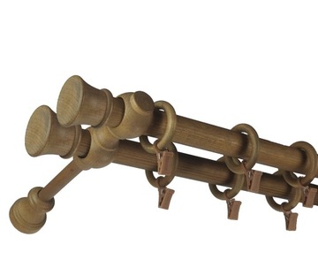 Деревянный карниз fi 28 двойной 1,6 м 160 см