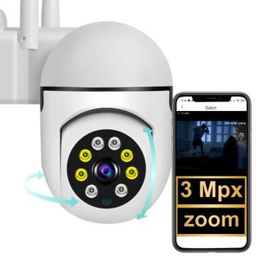 KAMERA ZEWNĘTRZNA OBROTOWA WiFi INTERKOM 3MP FHD