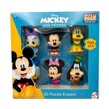 Zestaw 6 Sztuk Disney Puzzle 3D GUMKA Myszka Miki
