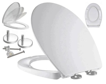 Сиденье для унитаза с медленным закрыванием, универсальная крышка для унитаза, жесткая, антибактериальная