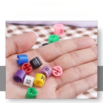 ЦВЕТНАЯ КОДИРОВАНИЕ ВЕШАЛКИ ДЛЯ ОДЕЖДЫ, ВЕШАЛКИ, МАРКЕРЫ РАЗМЕРА, ЦВЕТНЫЕ ТАБЛИЧКИ, РАЗМЕР, ПРЯЖКА