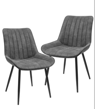 Krzesło Songmics 51,5 x 61,5 x 80,5 cm odcienie szarości 2 szt.