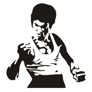 Czerwony 2szt Bruce Lee Naklejki Samochód Motocykl