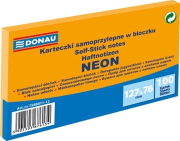 BLOCZEK SAMOPRZYLEPNY 127X76MMX100 KARTECZKI NOTES