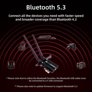 СЕТЕВАЯ КАРТА SYONCON AXE5400 WiFi 6E PCIe WiFi-карта Набор микросхем Intel AX210