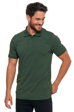 Koszulka męska MORAJ bawełniana Koszulka Polo Khaki REGULAR FIT r. M