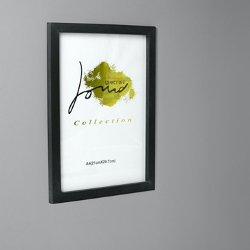 РАМКА ДЛЯ ФОТОГРАФИИ А4 РАМКА 21X29,7 СМ, ЧЕРНАЯ