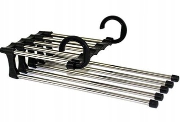 ВЫДВИЖНАЯ ВЕШАЛКА НА 5 ПАР БРЮК ВЕШАЛКИ-ОРГАНИЗАТОР ДЛЯ ГАРДЕРОБА