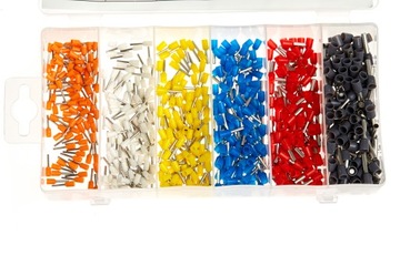 ZESTAW KONEKTORÓW KABLOWYCH TULEJEK KOŃCÓWEK KONEKTORY TULEJKA 600 SZTUK