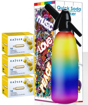 SYFON SATURATOR DO WODY GAZOWANEJ + 30 SZT NABOJÓW