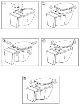 Туалет на столовой туалете медленно закрывает универсальное колесо Roca Cersanit