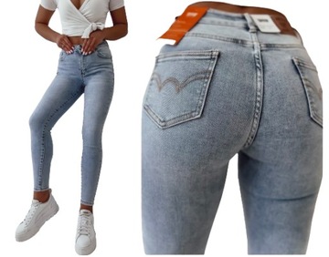 Jeansy spodnie damskie M Sara modelujące niebieskie XS/34 26 rozmiary -6