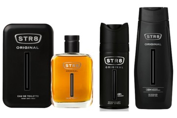 STR8 ORIGINAL ZESTAW 3cz EDT100ml + SPRAY150ml + ŻEL400ml