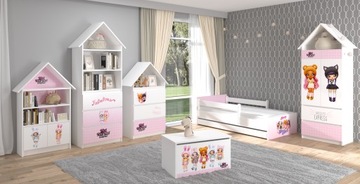 Komplet MEBLI dziecięcych łóżko MAX 160x80 ZESTAW 6 el. NA!NA!NA! SURPRISE