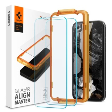 Szkło hartowane na ekran do Google Pixel 8a, Spigen AM z aplikatorem, 2szt