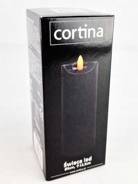 Вставка для свечи LED свеча 12,5 см черная