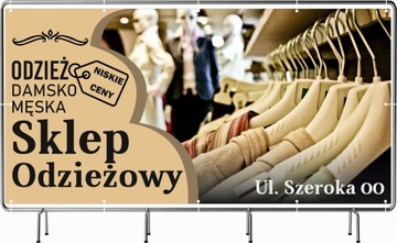 BANER REKLAMOWY 100x50cm projekt gratis różne wzory SKLEP ODZIEŻOWY
