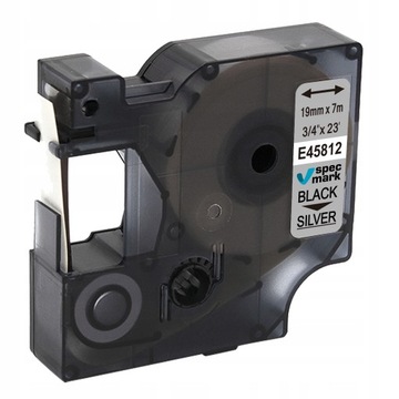Taśma do DYMO D1 45812 19mm Srebrna