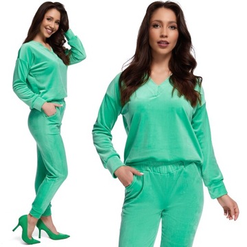 248_ L/XL _WELUROWY DRES BLUZA_SPODNIE