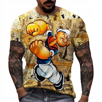 Koszulka męska MARYNARZ PAPAJ POPEYE SZPINAK 3D