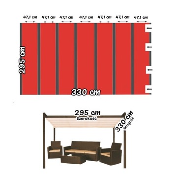 Римские рулонные шторы, выдвижной тент, водонепроницаемые, 295 см х 330 см