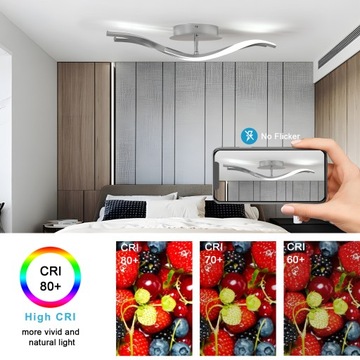 Светодиодная потолочная лампа Silfon Silver Modern люстра 32W 6500K для гостиной