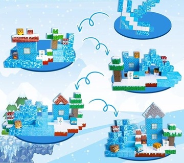 Minecraft Magnetic Blocks Winter установлена ​​для ребенка